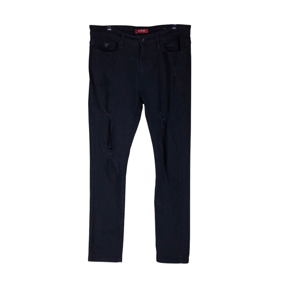 GUESS Modern Skinny Jeans Men’s 34x30 Black Cotton Denim Goth Emo Streetwear